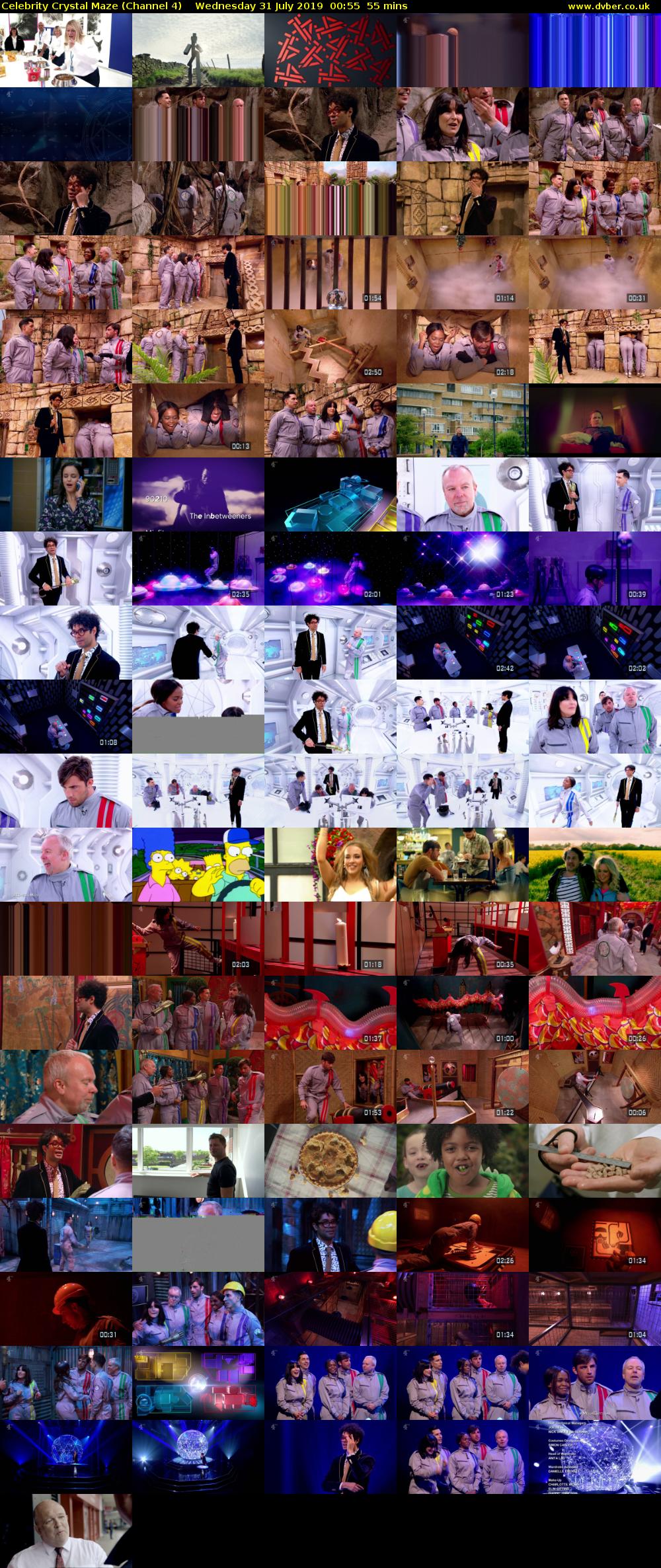Celebrity Crystal Maze (Channel 4) Wednesday 31 July 2019 00:55 - 01:50
