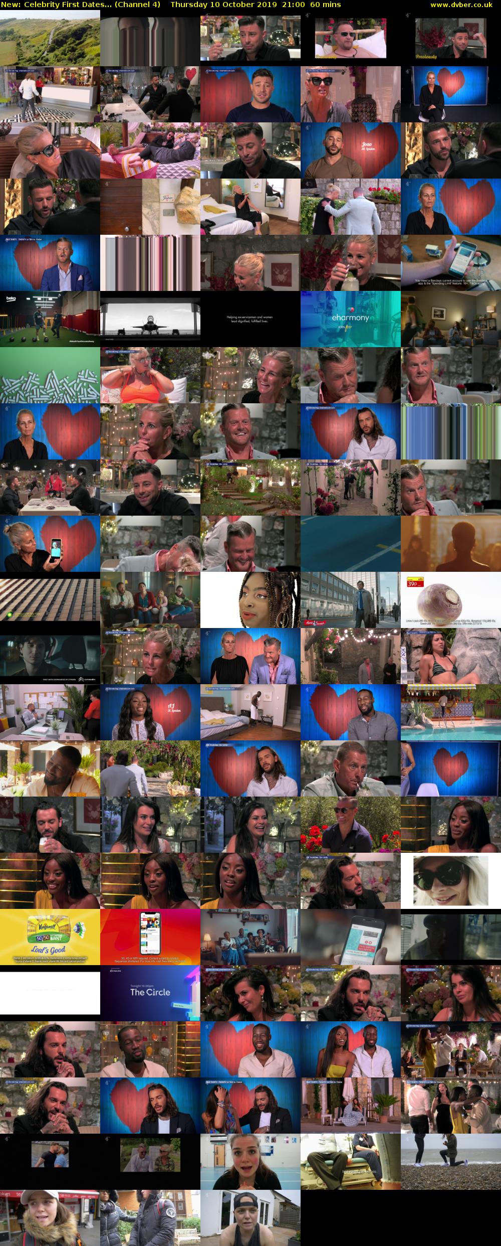 Celebrity First Dates... (Channel 4) Thursday 10 October 2019 21:00 - 22:00
