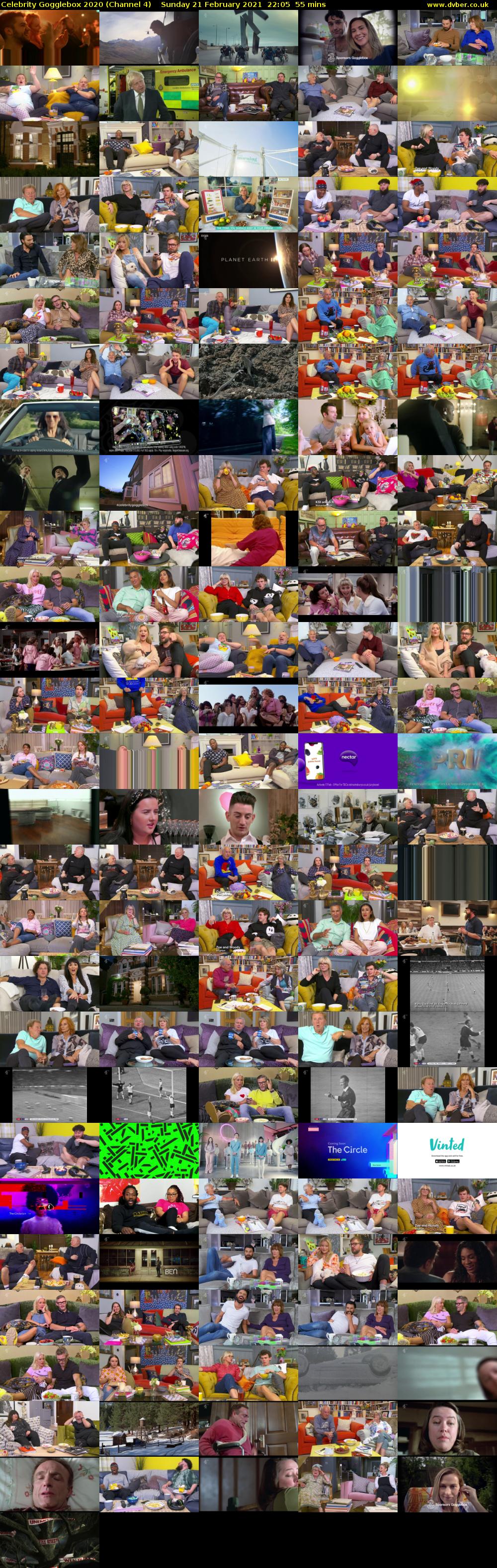Celebrity Gogglebox 2020 (Channel 4) Sunday 21 February 2021 22:05 - 23:00