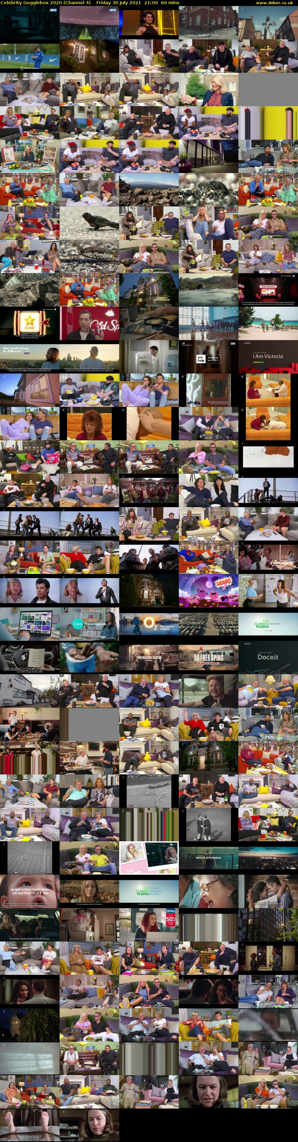 Celebrity Gogglebox 2020 (Channel 4) Friday 30 July 2021 21:00 - 22:00