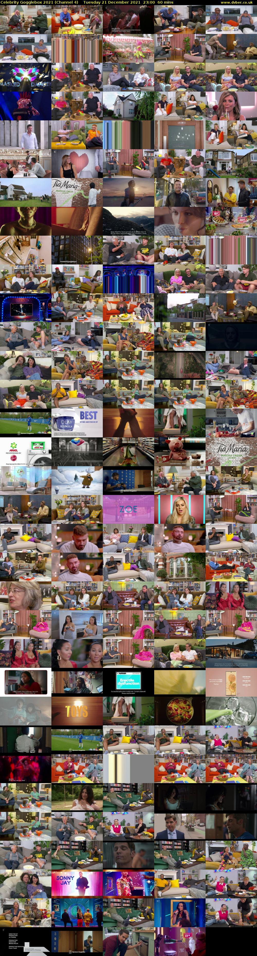 Celebrity Gogglebox 2021 (Channel 4) Tuesday 21 December 2021 23:00 - 00:00