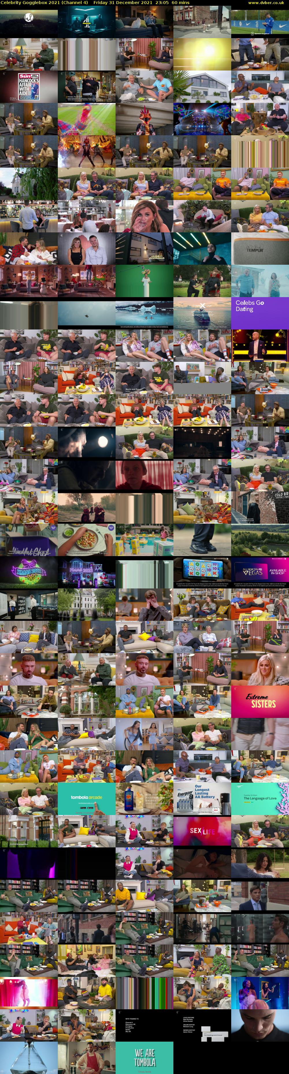 Celebrity Gogglebox 2021 (Channel 4) Friday 31 December 2021 23:05 - 00:05