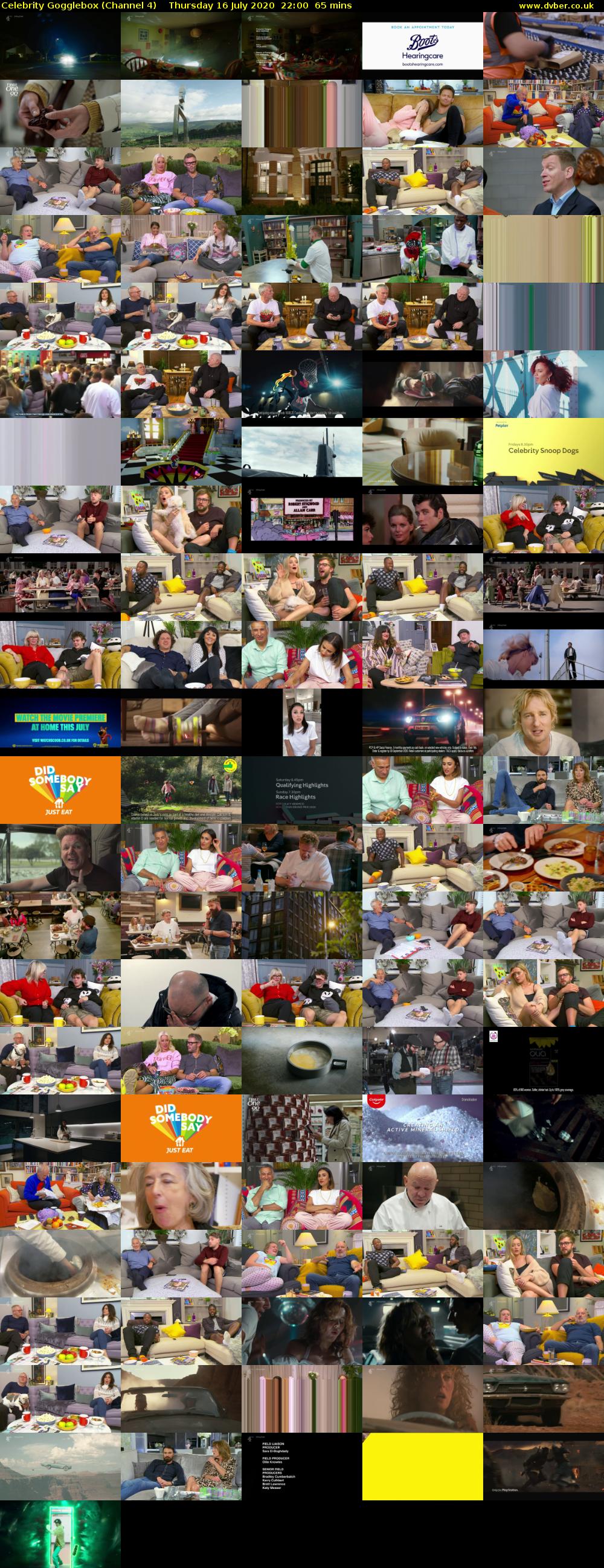 Celebrity Gogglebox (Channel 4) Thursday 16 July 2020 22:00 - 23:05