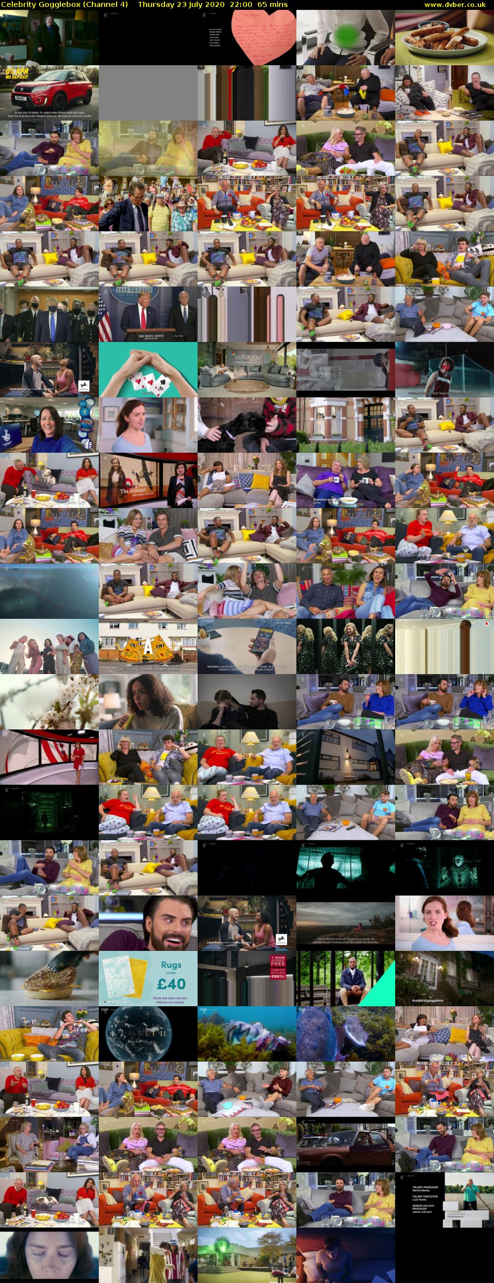 Celebrity Gogglebox (Channel 4) Thursday 23 July 2020 22:00 - 23:05