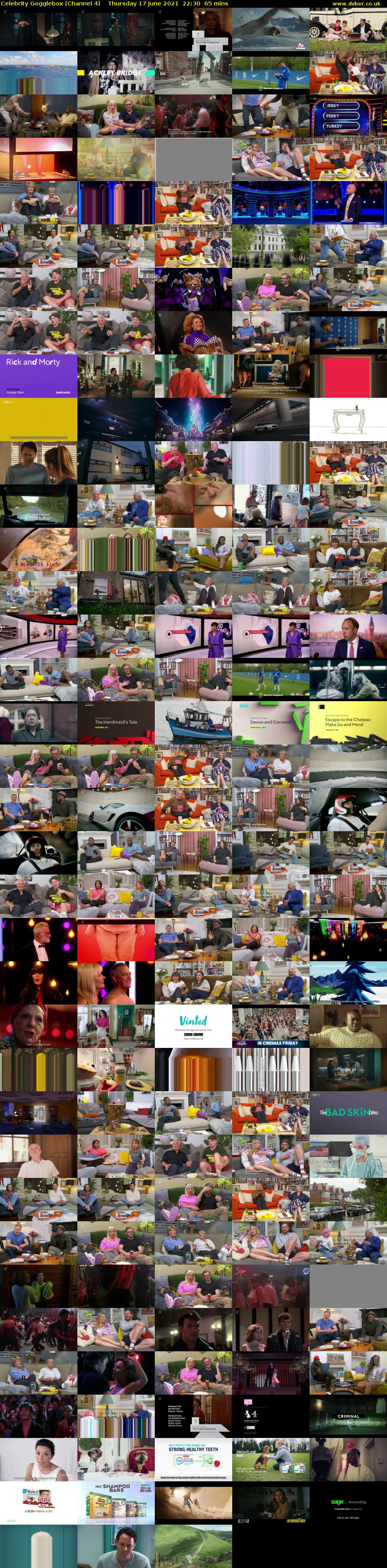 Celebrity Gogglebox (Channel 4) Thursday 17 June 2021 22:30 - 23:35