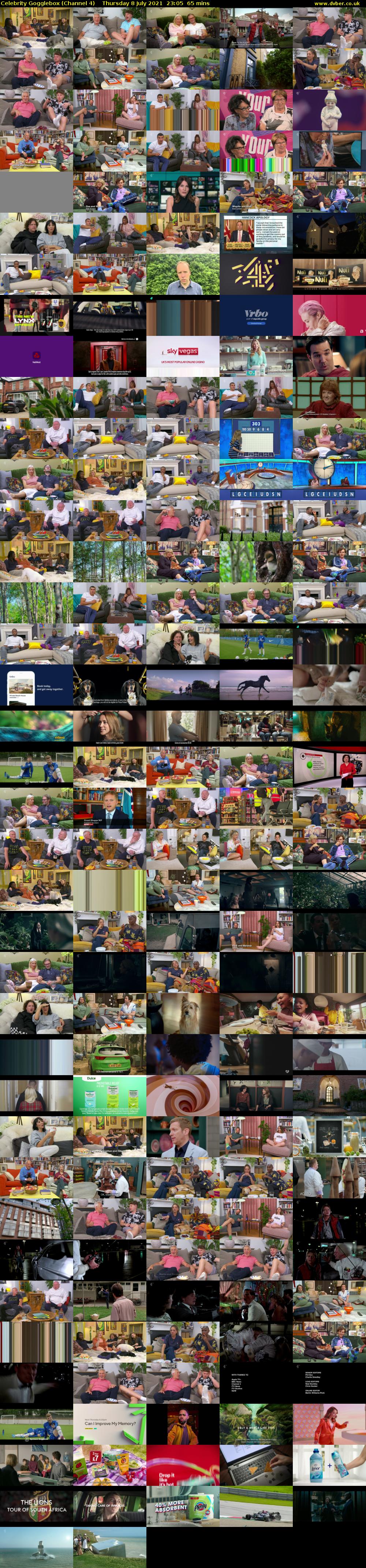 Celebrity Gogglebox (Channel 4) Thursday 8 July 2021 23:05 - 00:10