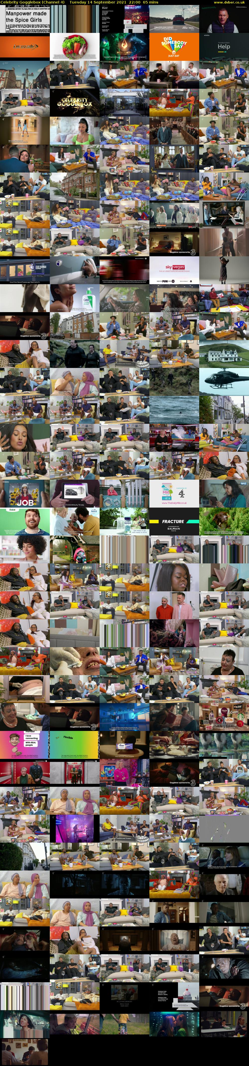 Celebrity Gogglebox (Channel 4) Tuesday 14 September 2021 22:00 - 23:05