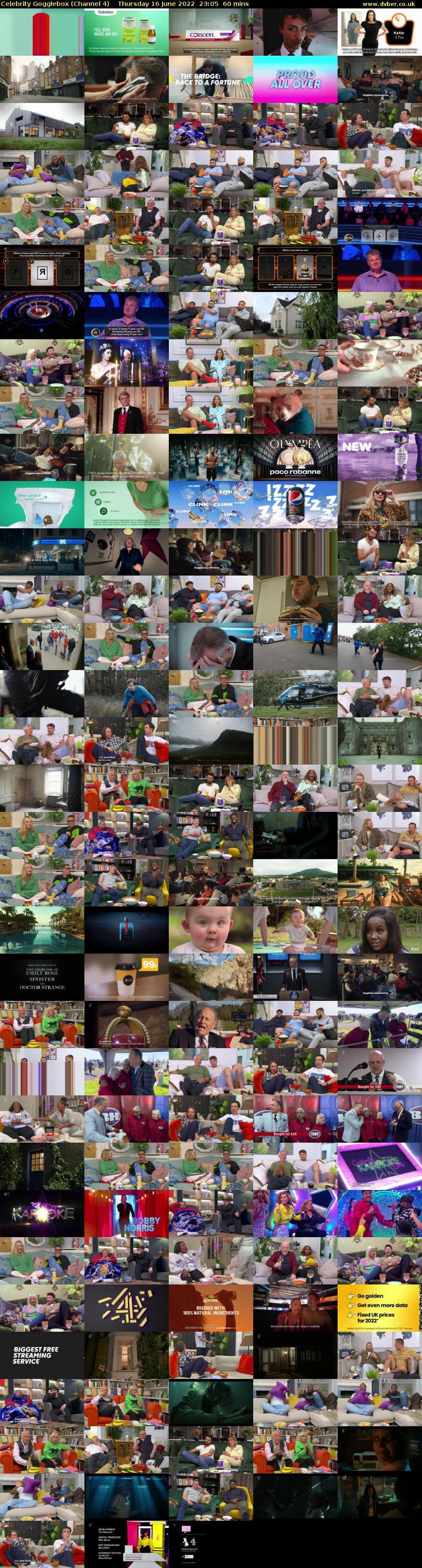 Celebrity Gogglebox (Channel 4) Thursday 16 June 2022 23:05 - 00:05