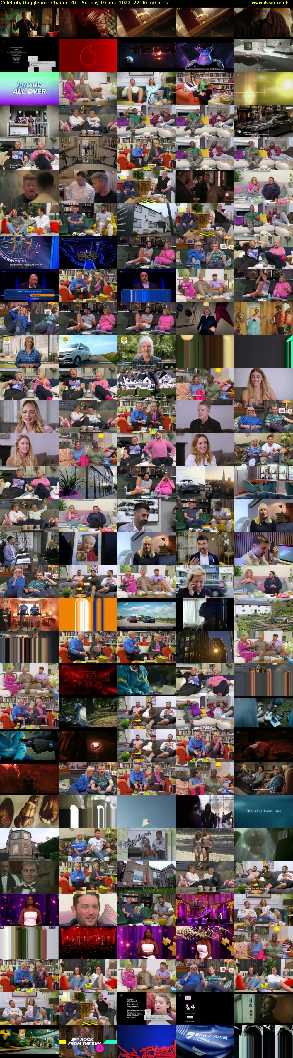 Celebrity Gogglebox (Channel 4) Sunday 19 June 2022 22:00 - 23:00