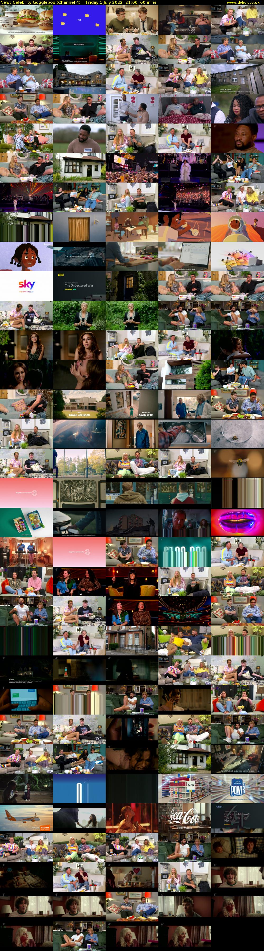 Celebrity Gogglebox (Channel 4) Friday 1 July 2022 21:00 - 22:00