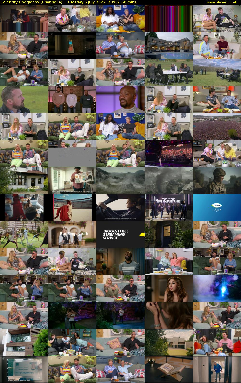 Celebrity Gogglebox (Channel 4) Tuesday 5 July 2022 23:05 - 00:05