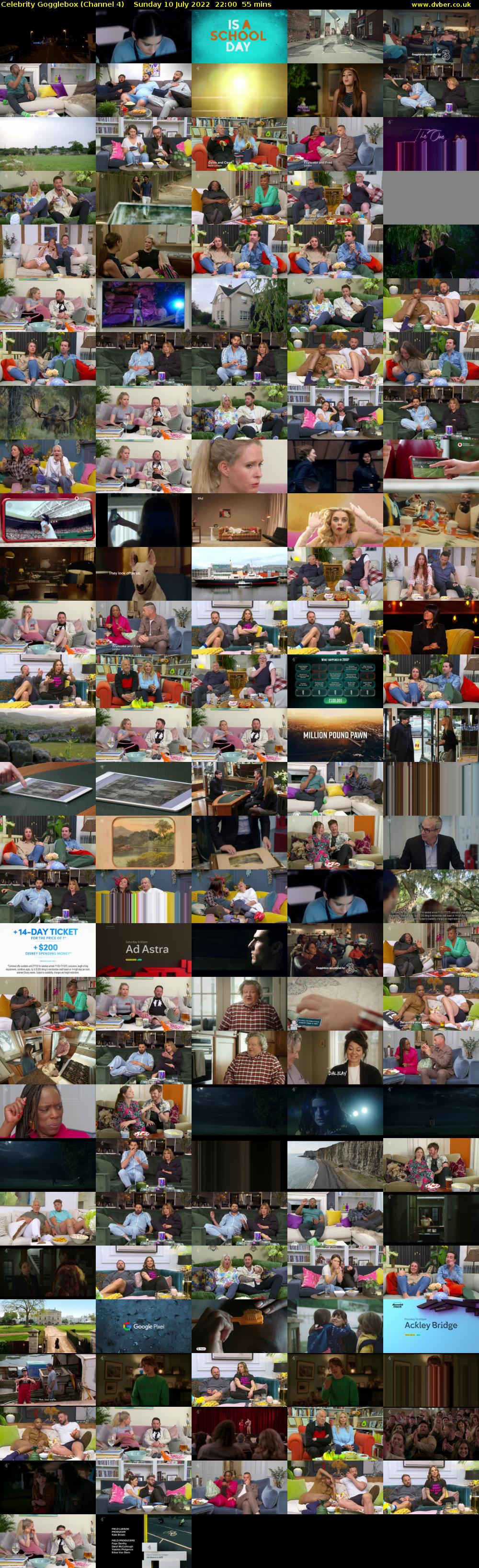 Celebrity Gogglebox (Channel 4) Sunday 10 July 2022 22:00 - 22:55