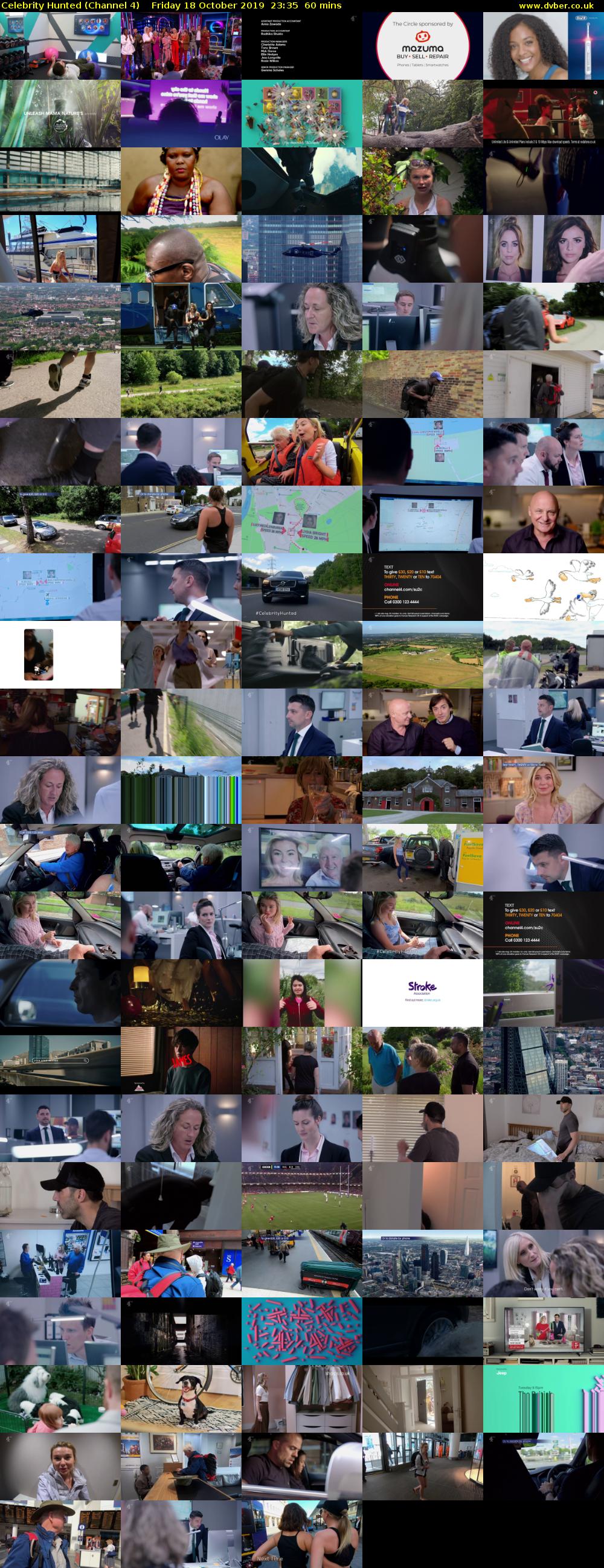 Celebrity Hunted (Channel 4) Friday 18 October 2019 23:35 - 00:35