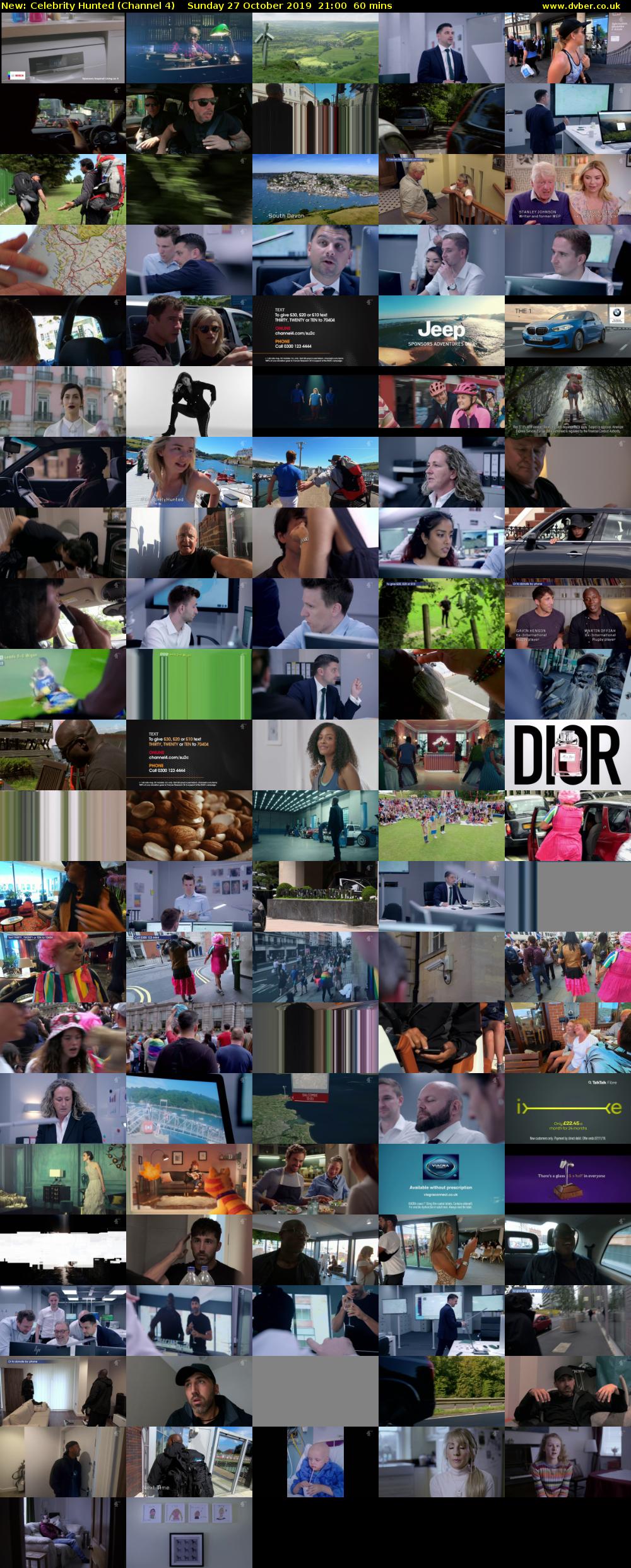 Celebrity Hunted (Channel 4) Sunday 27 October 2019 21:00 - 22:00