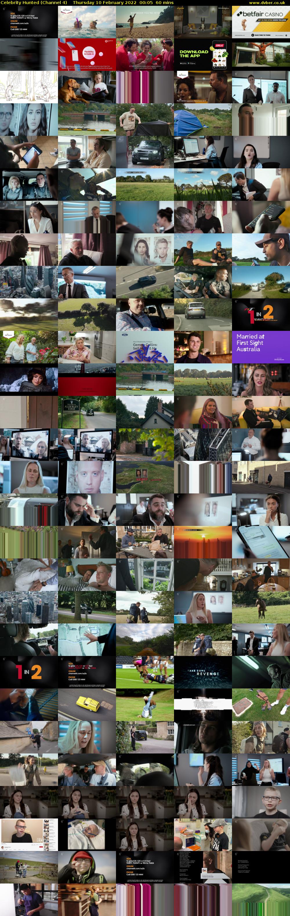 Celebrity Hunted (Channel 4) Thursday 10 February 2022 00:05 - 01:05