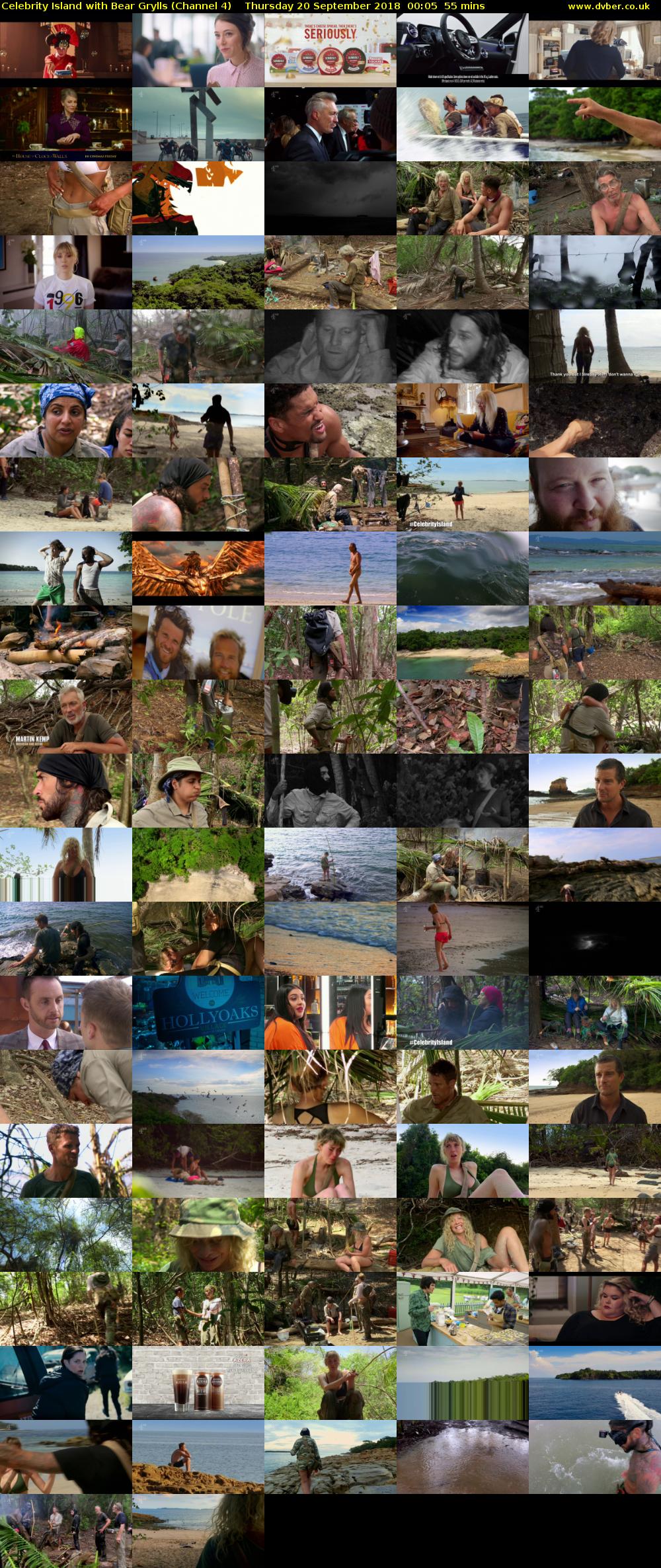 Celebrity Island with Bear Grylls (Channel 4) Thursday 20 September 2018 00:05 - 01:00