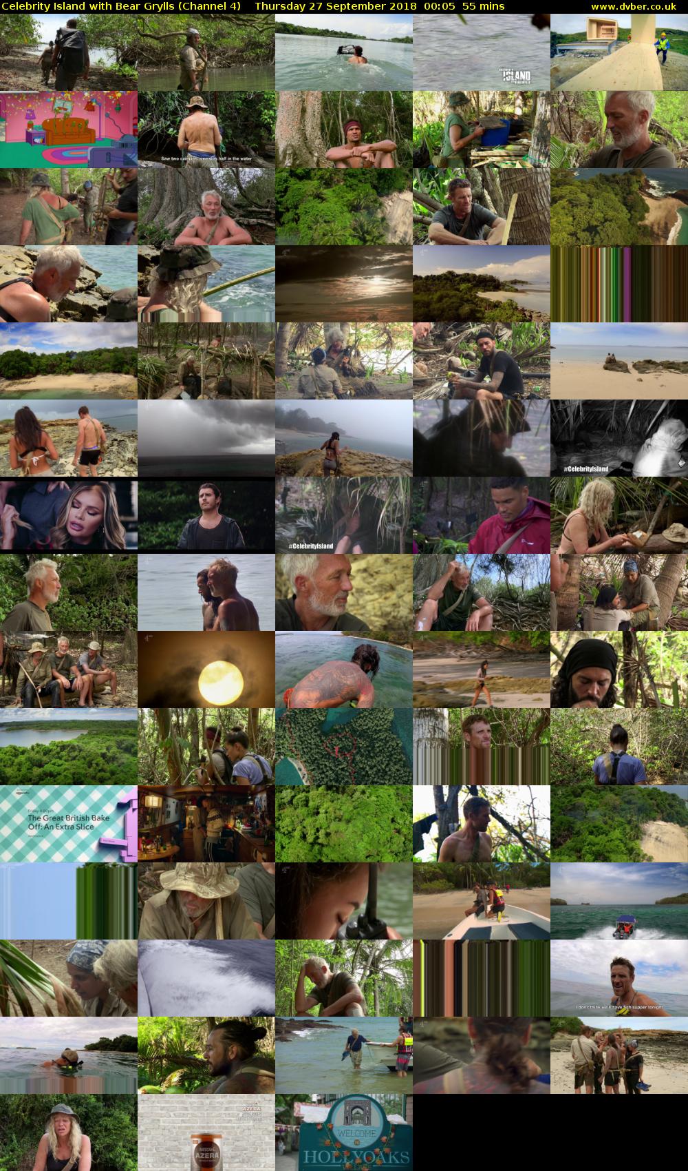 Celebrity Island with Bear Grylls (Channel 4) Thursday 27 September 2018 00:05 - 01:00