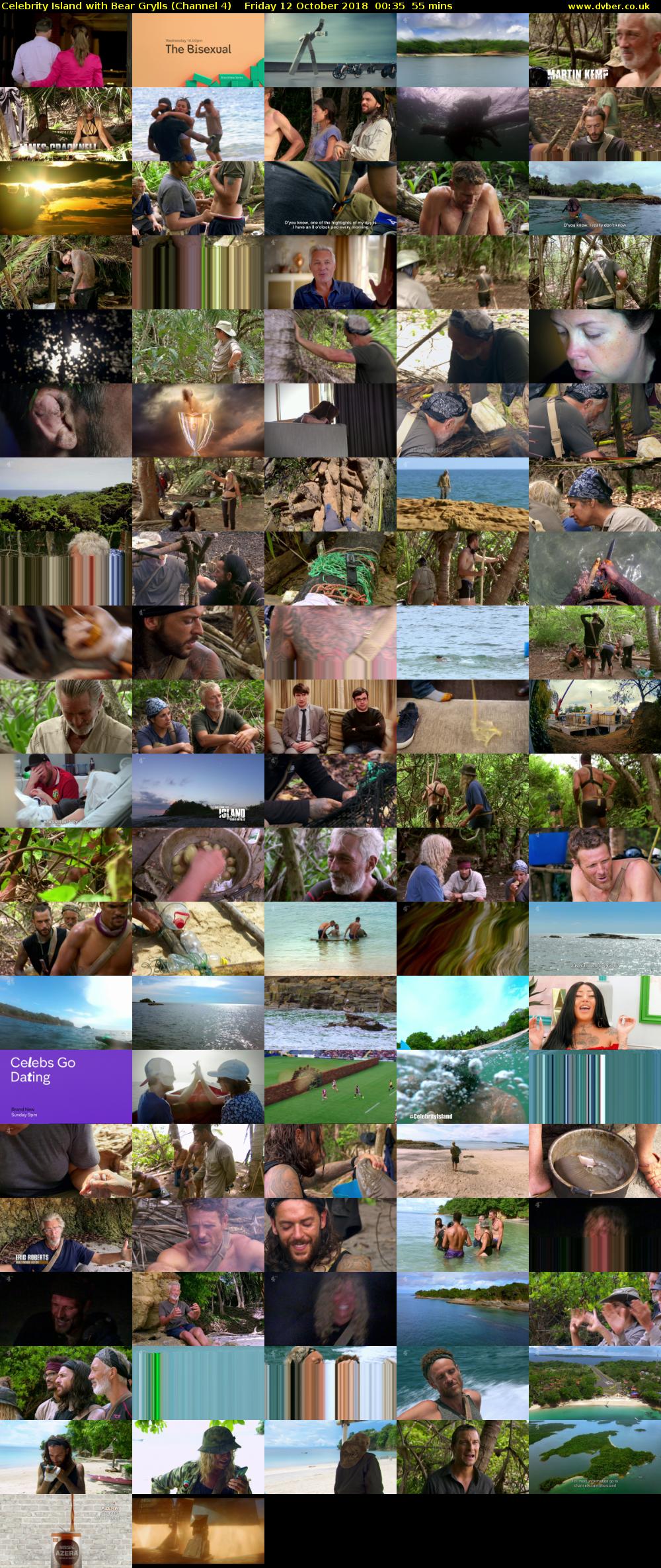 Celebrity Island with Bear Grylls (Channel 4) Friday 12 October 2018 00:35 - 01:30