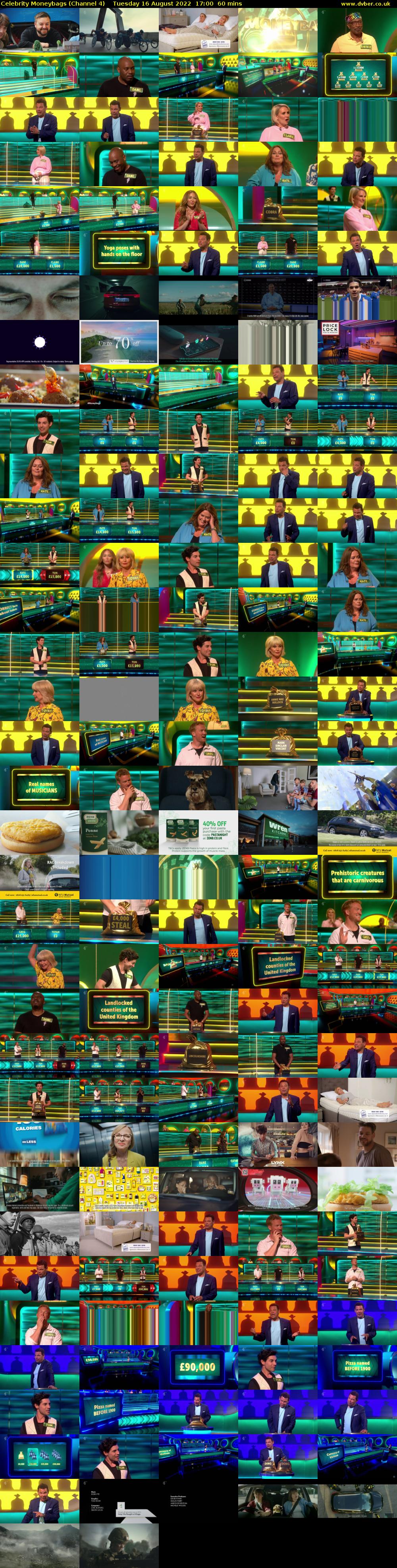 Celebrity Moneybags (Channel 4) Tuesday 16 August 2022 17:00 - 18:00