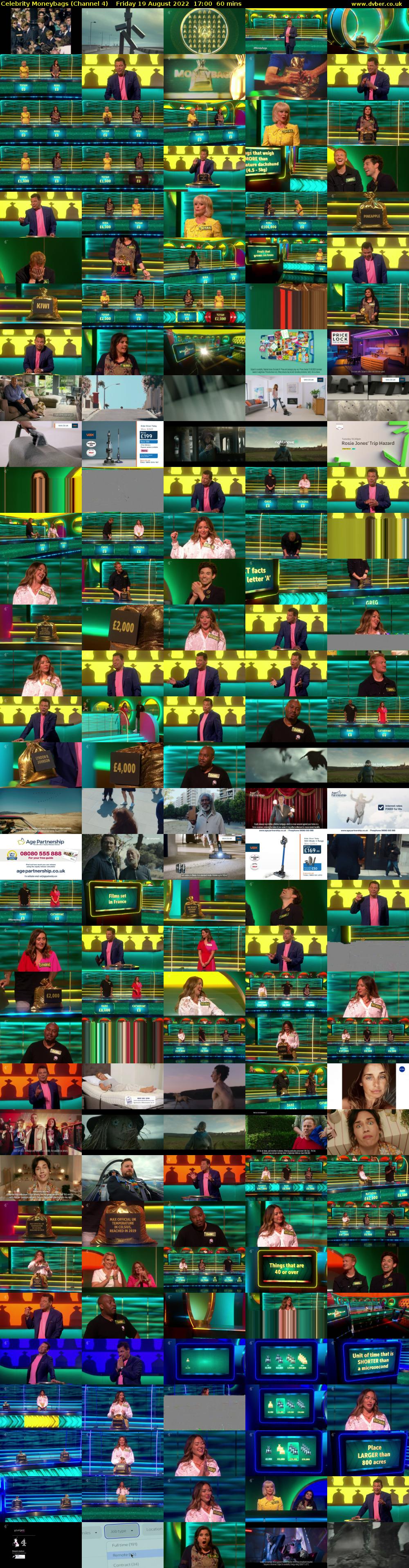 Celebrity Moneybags (Channel 4) Friday 19 August 2022 17:00 - 18:00
