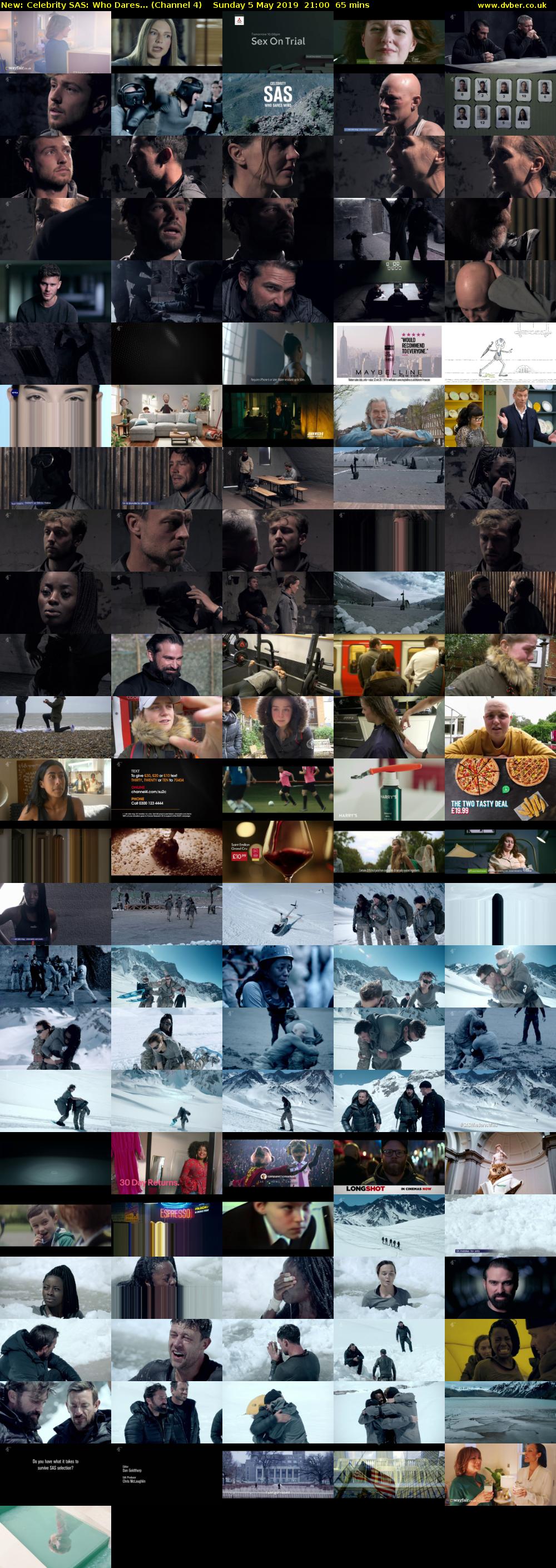 Celebrity SAS: Who Dares... (Channel 4) Sunday 5 May 2019 21:00 - 22:05