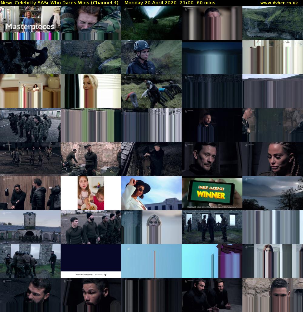 Celebrity SAS: Who Dares Wins (Channel 4) Monday 20 April 2020 21:00 - 22:00