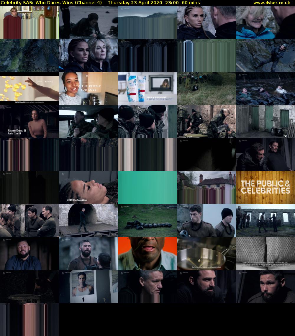 Celebrity SAS: Who Dares Wins (Channel 4) Thursday 23 April 2020 23:00 - 00:00