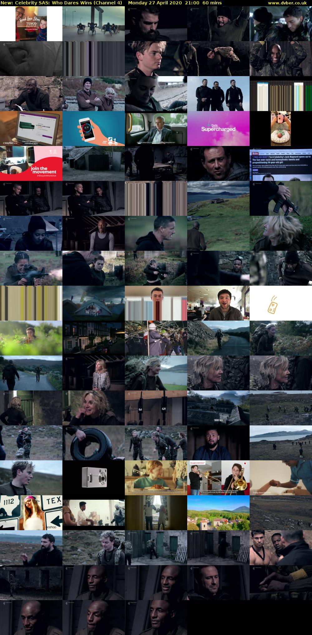 Celebrity SAS: Who Dares Wins (Channel 4) Monday 27 April 2020 21:00 - 22:00