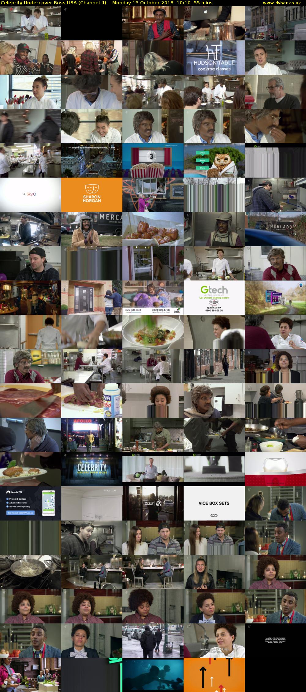Celebrity Undercover Boss USA (Channel 4) Monday 15 October 2018 10:10 - 11:05