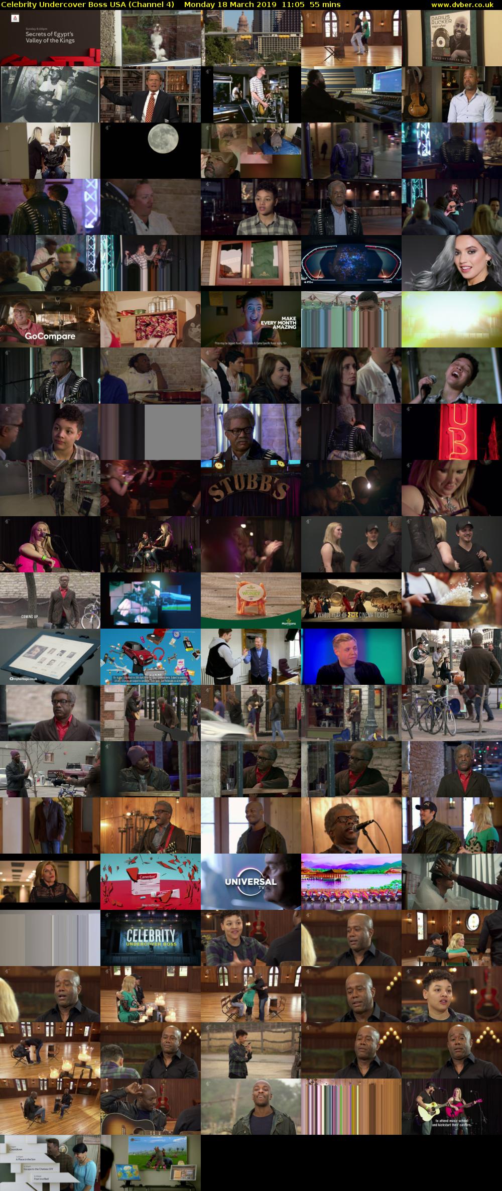 Celebrity Undercover Boss USA (Channel 4) Monday 18 March 2019 11:05 - 12:00