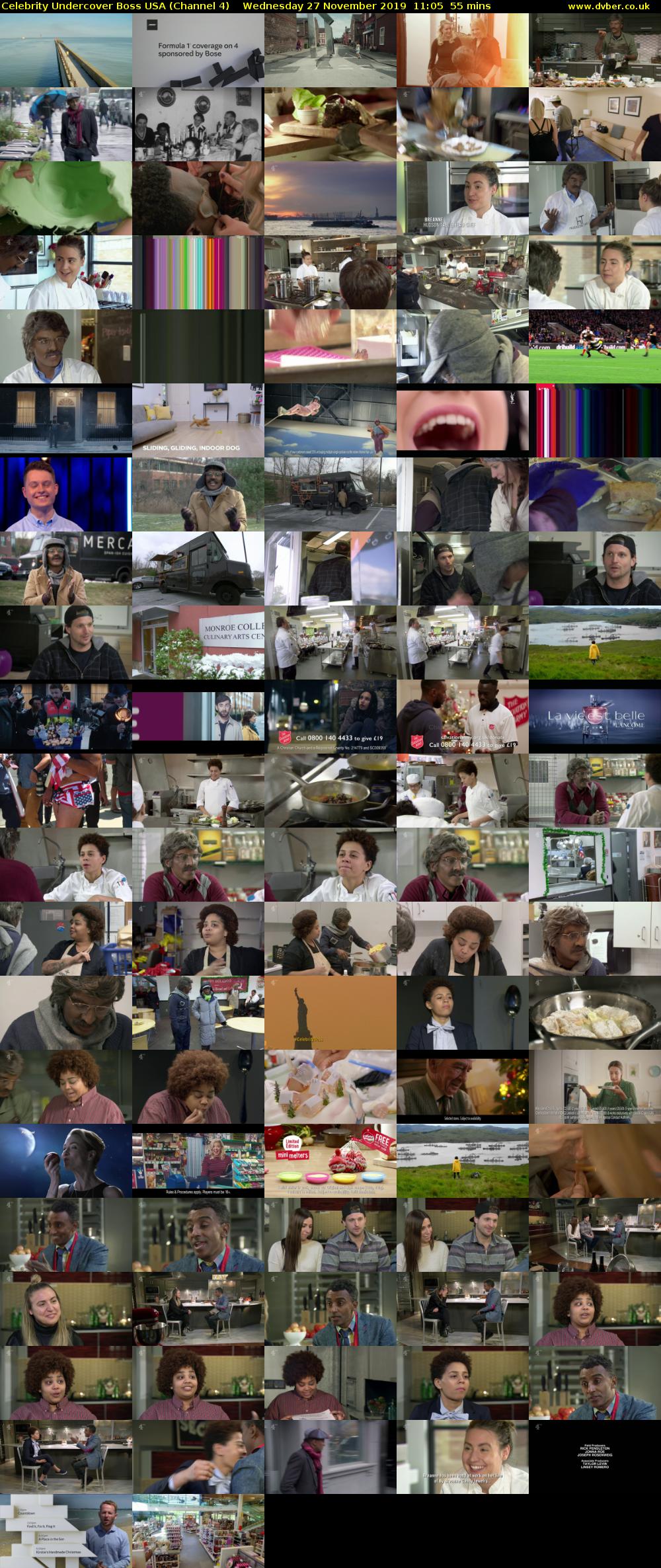 Celebrity Undercover Boss USA (Channel 4) Wednesday 27 November 2019 11:05 - 12:00