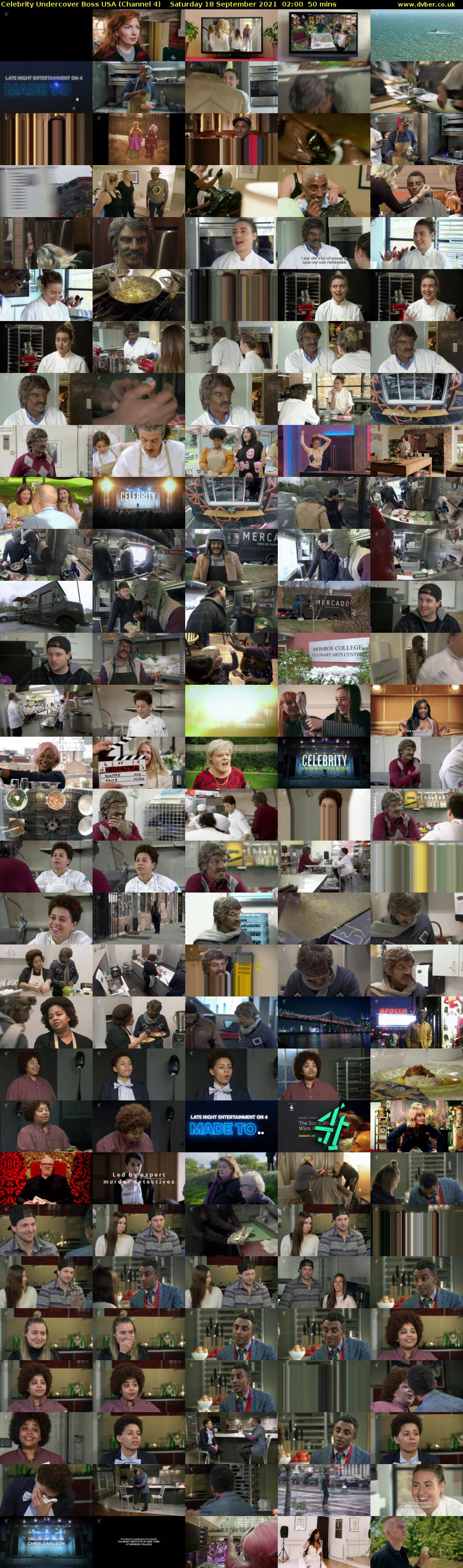Celebrity Undercover Boss USA (Channel 4) Saturday 18 September 2021 02:00 - 02:50