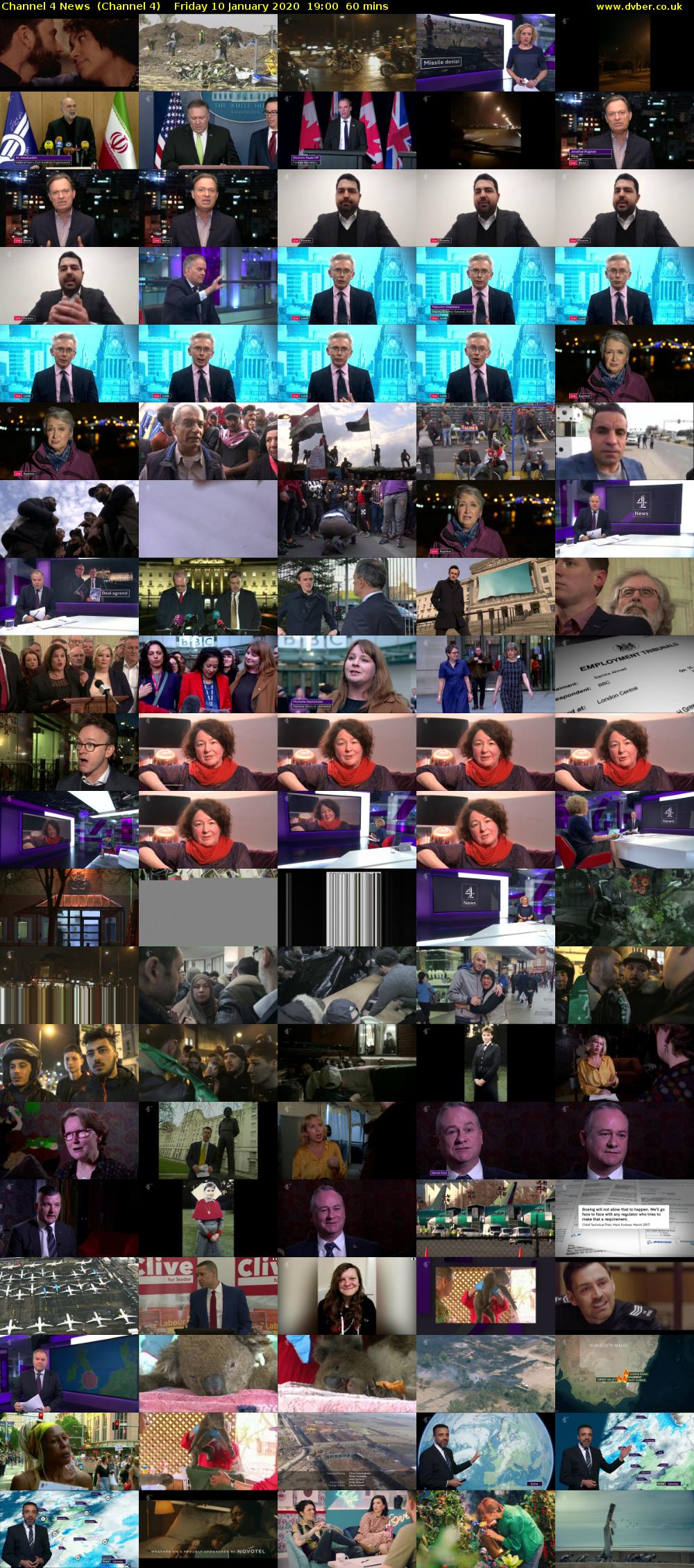 Channel 4 News  (Channel 4) Friday 10 January 2020 19:00 - 20:00