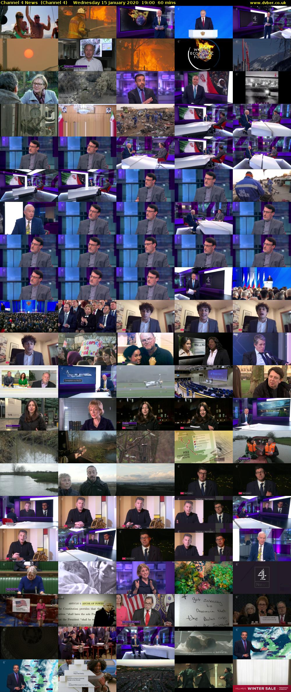 Channel 4 News  (Channel 4) Wednesday 15 January 2020 19:00 - 20:00