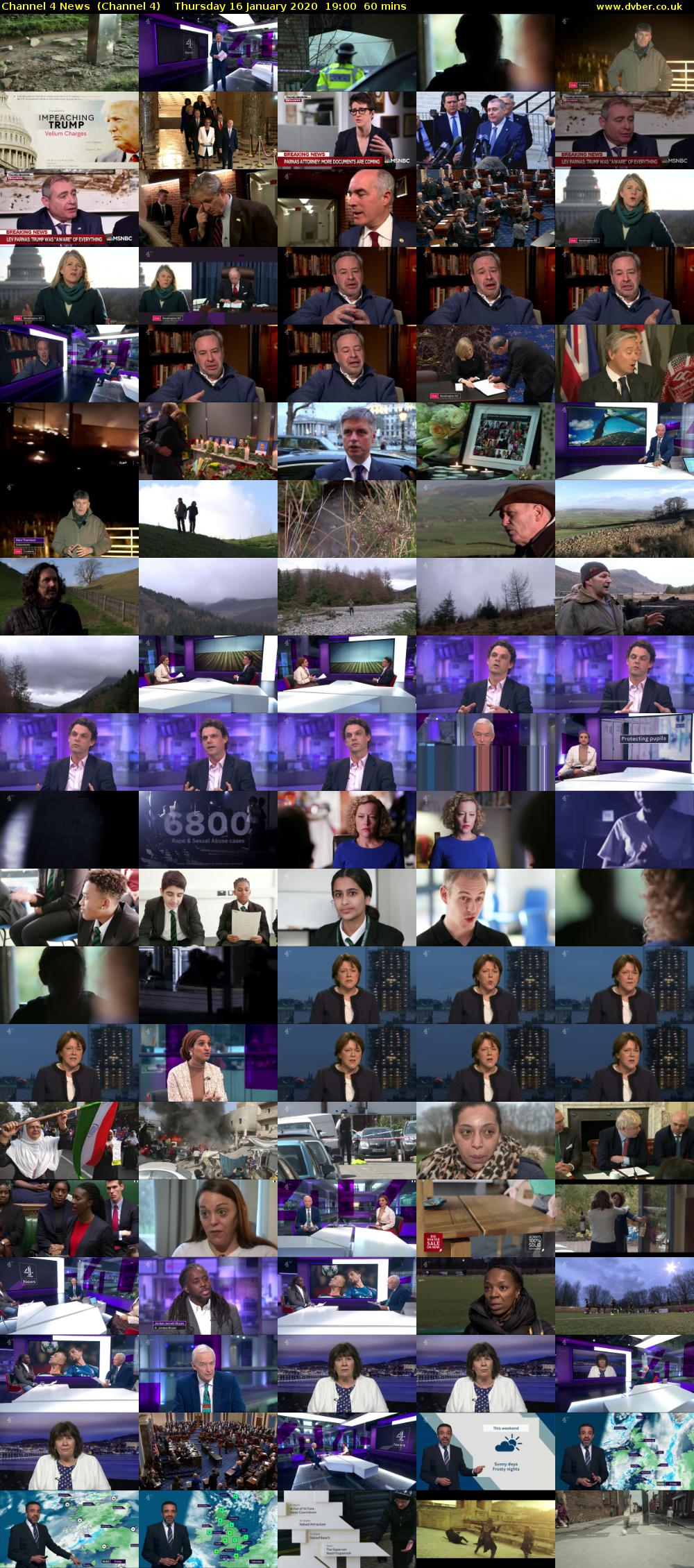 Channel 4 News  (Channel 4) Thursday 16 January 2020 19:00 - 20:00