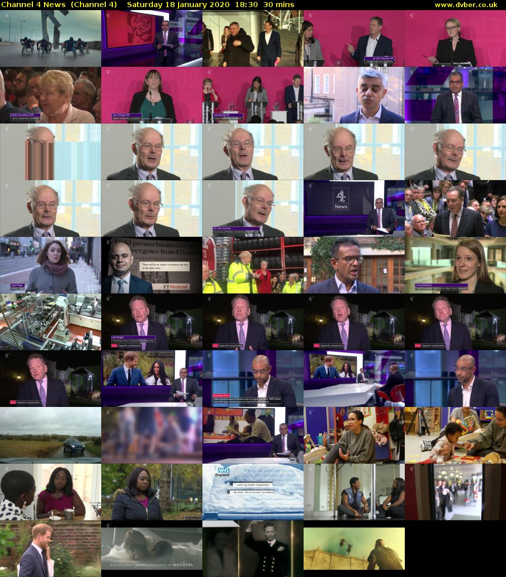 Channel 4 News  (Channel 4) Saturday 18 January 2020 18:30 - 19:00