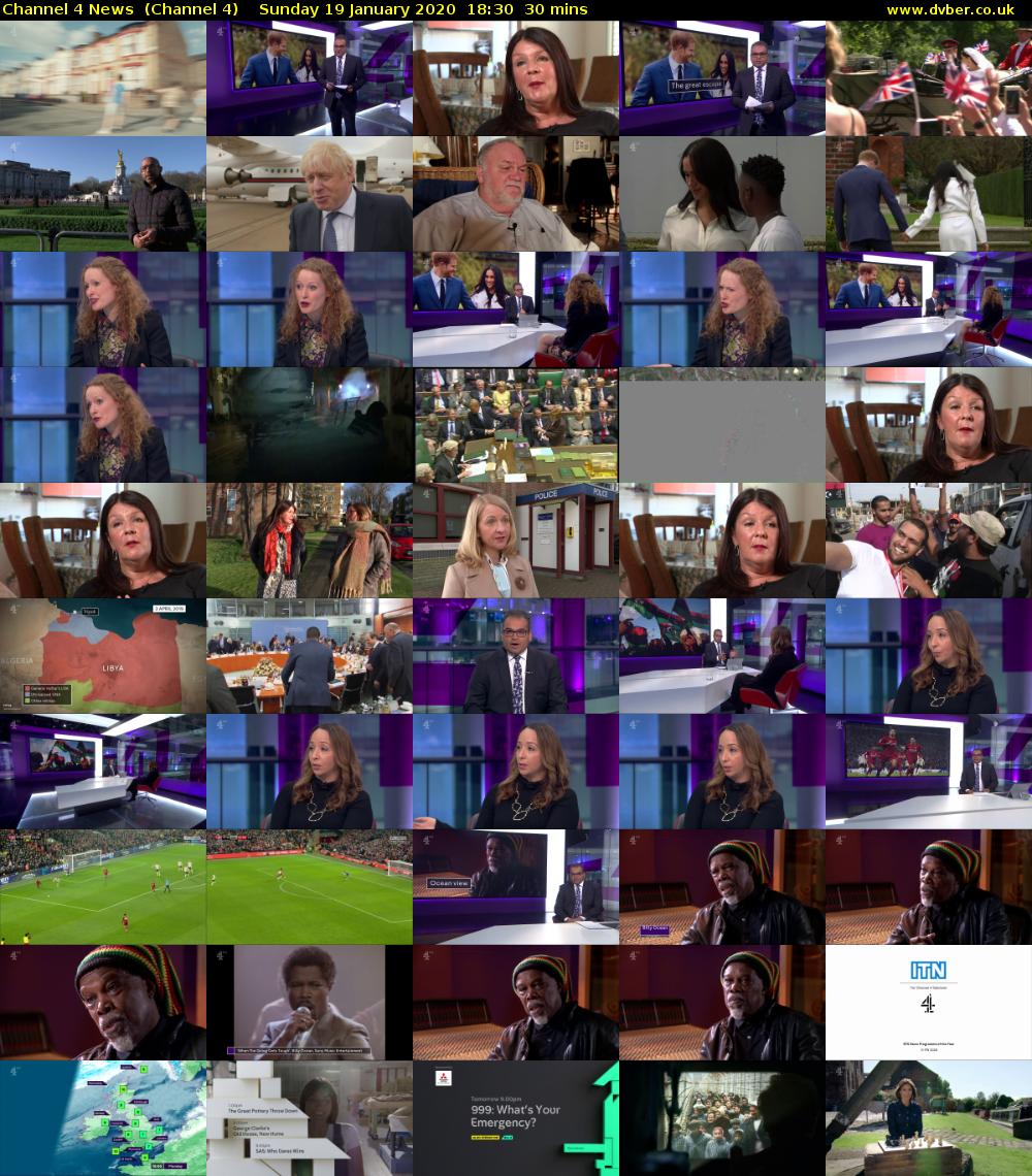 Channel 4 News  (Channel 4) Sunday 19 January 2020 18:30 - 19:00