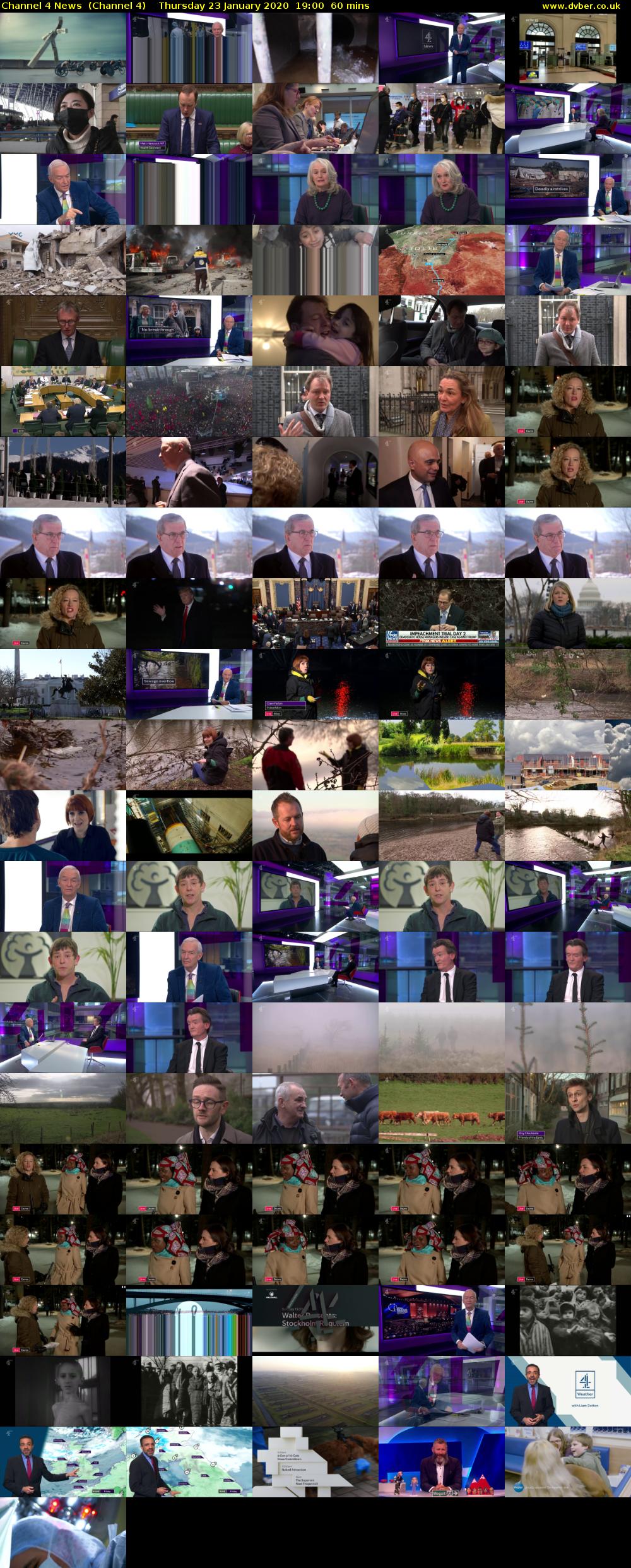 Channel 4 News  (Channel 4) Thursday 23 January 2020 19:00 - 20:00