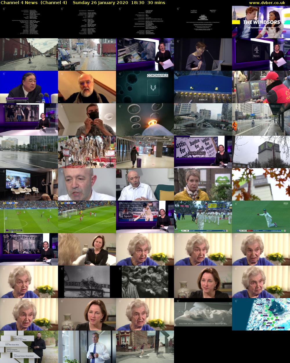 Channel 4 News  (Channel 4) Sunday 26 January 2020 18:30 - 19:00