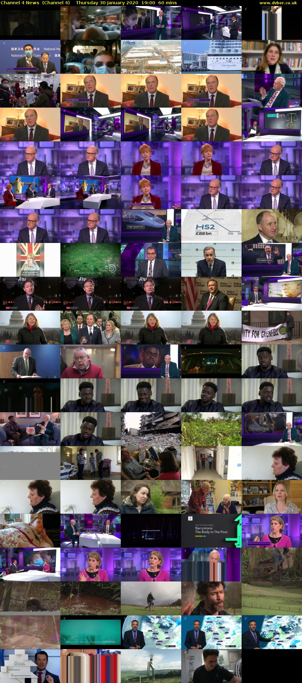 Channel 4 News  (Channel 4) Thursday 30 January 2020 19:00 - 20:00