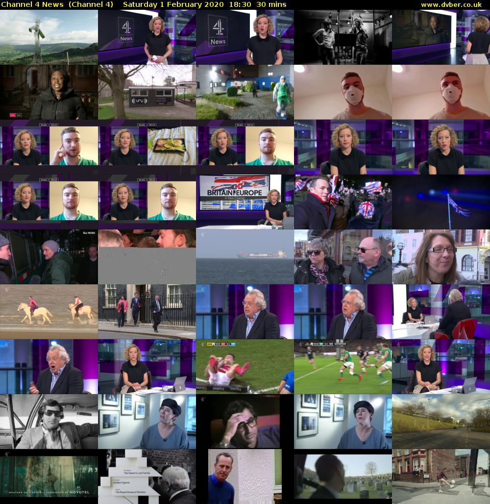 Channel 4 News  (Channel 4) Saturday 1 February 2020 18:30 - 19:00