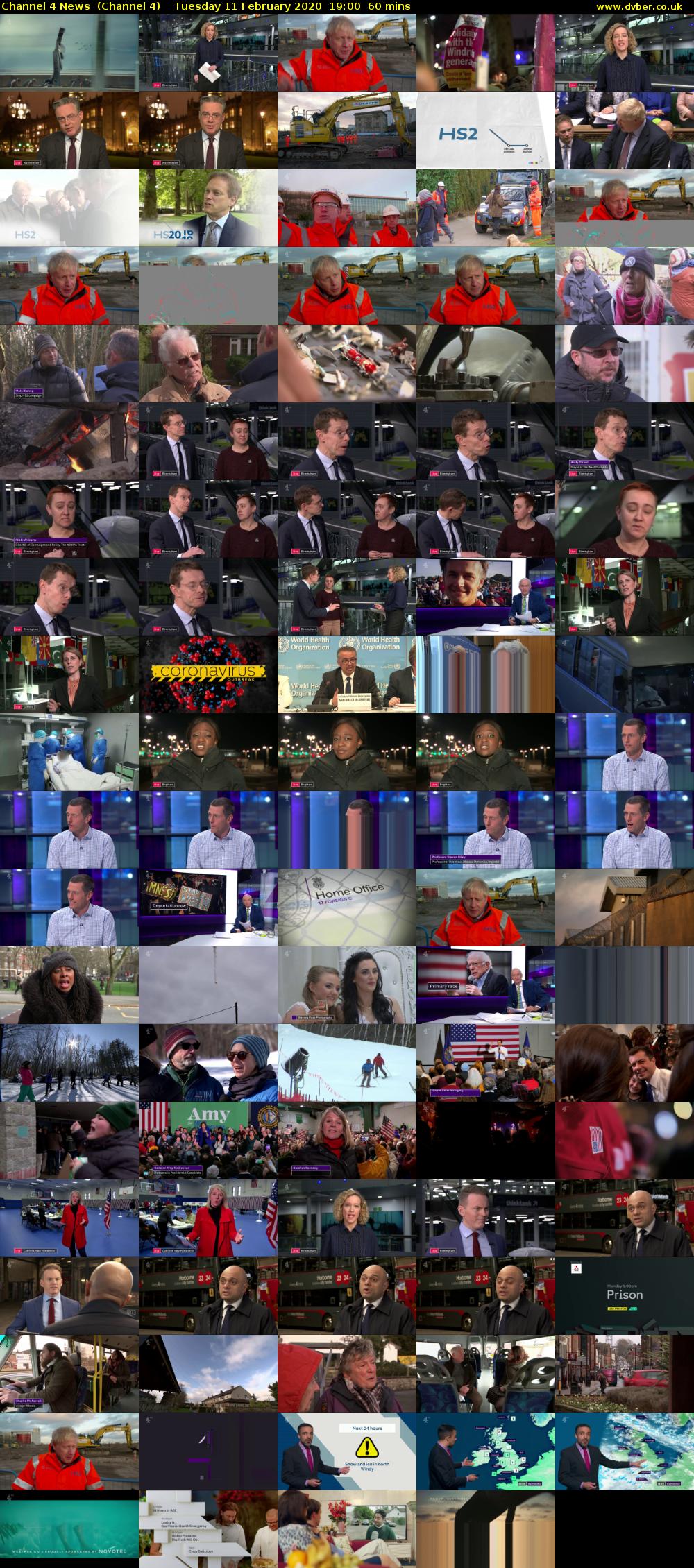 Channel 4 News  (Channel 4) Tuesday 11 February 2020 19:00 - 20:00