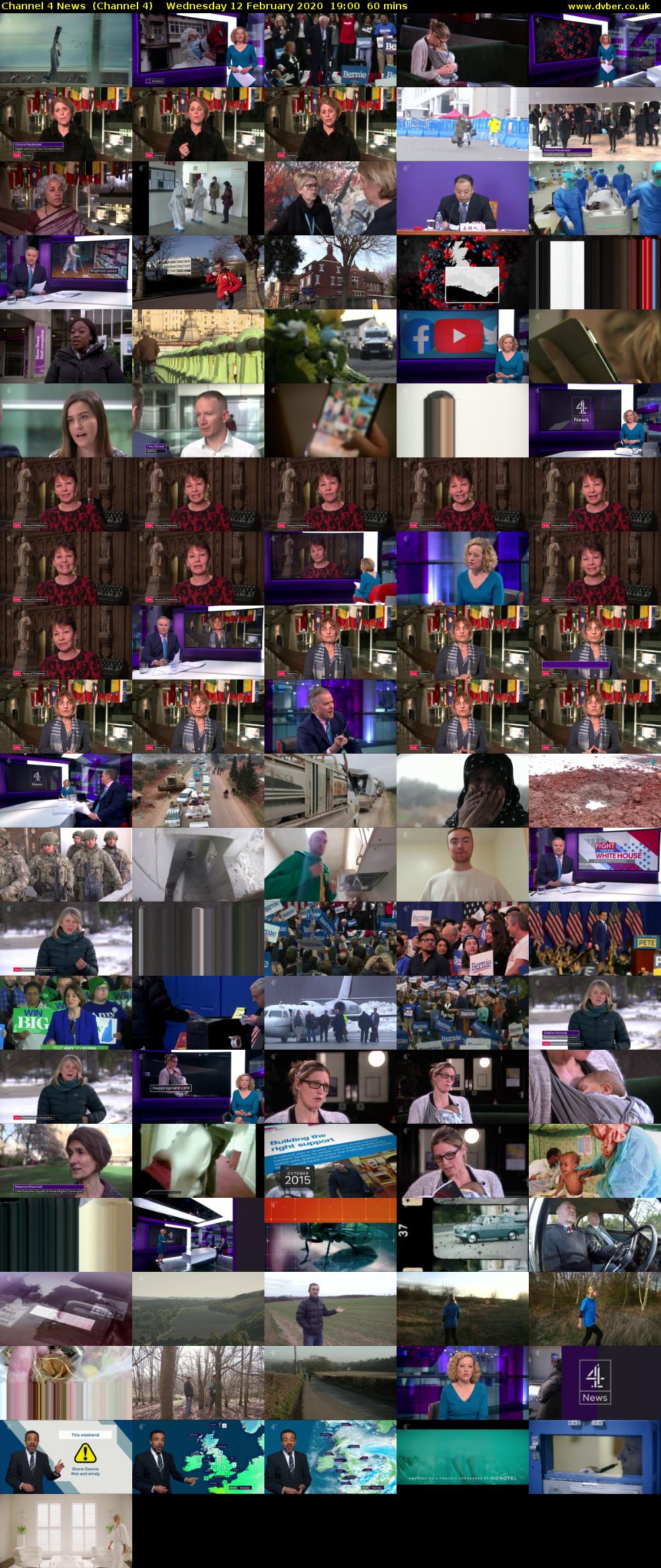 Channel 4 News  (Channel 4) Wednesday 12 February 2020 19:00 - 20:00