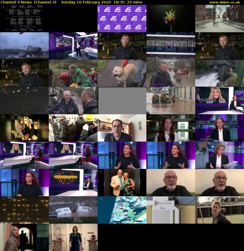 Channel 4 News  (Channel 4) Sunday 16 February 2020 18:35 - 19:00