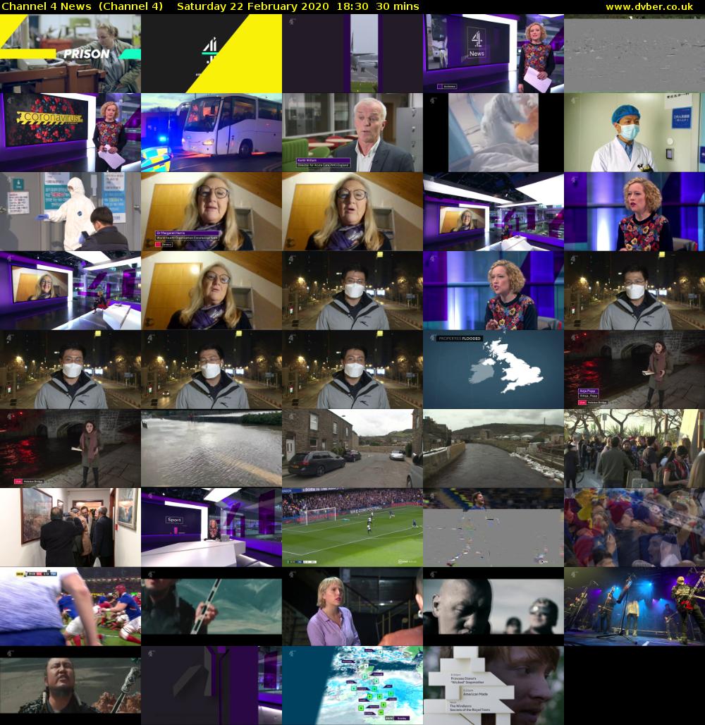 Channel 4 News  (Channel 4) Saturday 22 February 2020 18:30 - 19:00