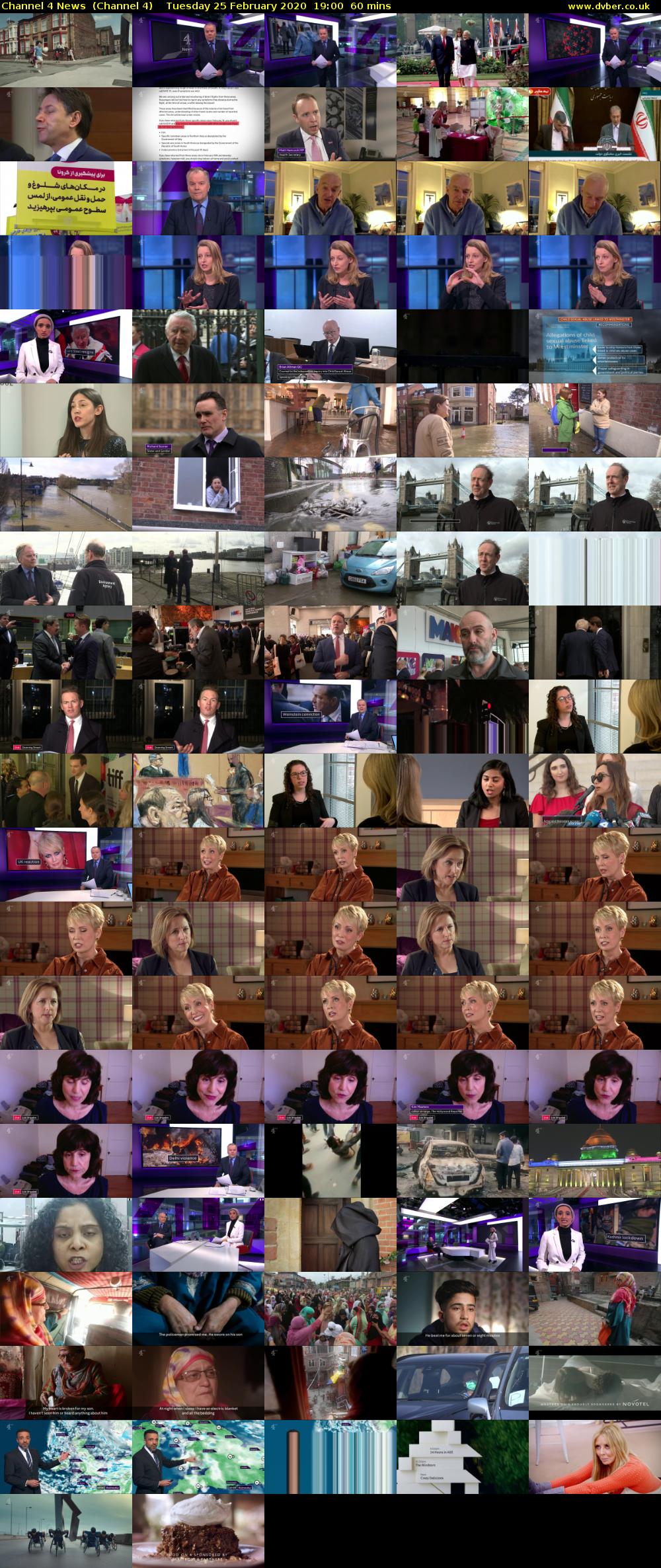 Channel 4 News  (Channel 4) Tuesday 25 February 2020 19:00 - 20:00