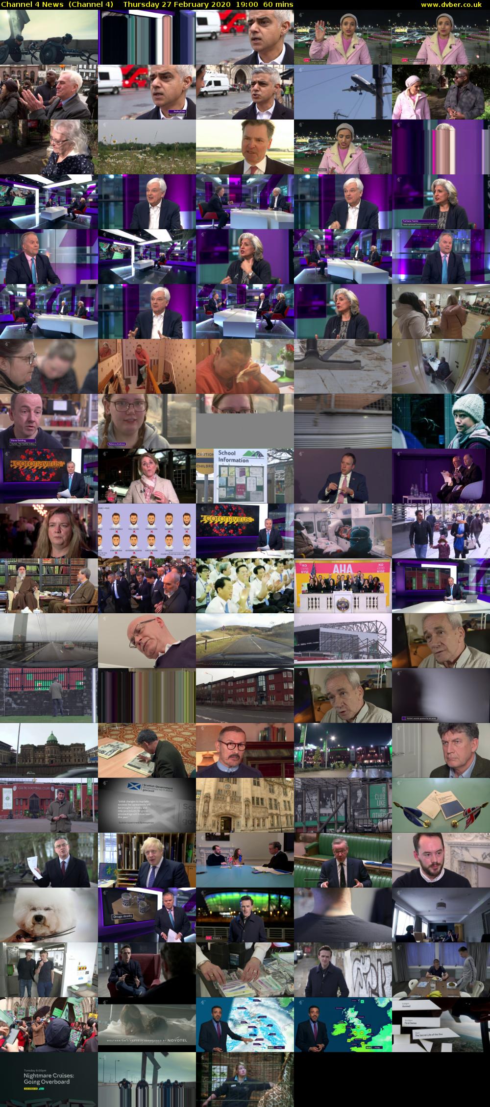 Channel 4 News  (Channel 4) Thursday 27 February 2020 19:00 - 20:00