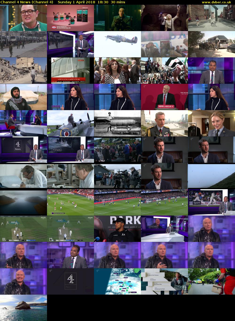 Channel 4 News (Channel 4) Sunday 1 April 2018 18:30 - 19:00