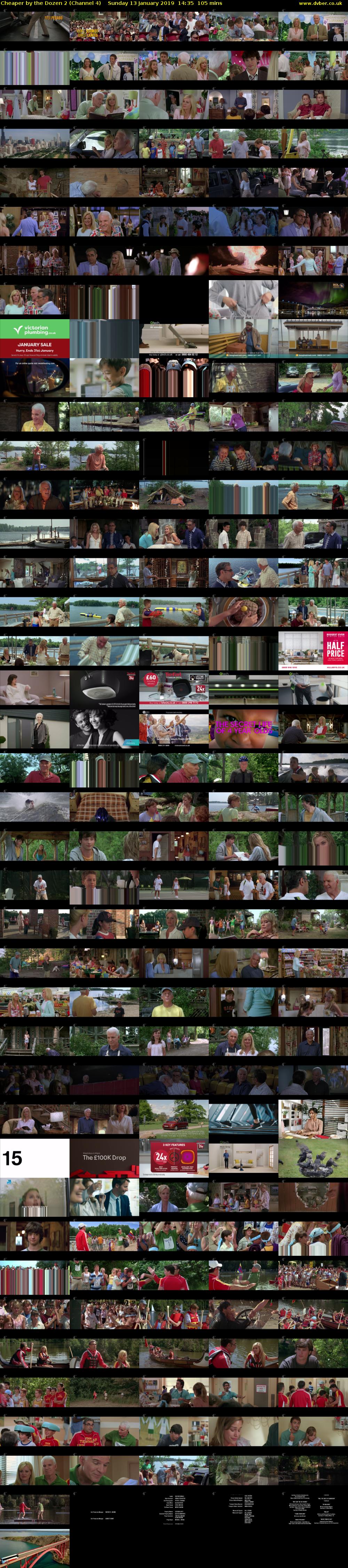 Cheaper by the Dozen 2 (Channel 4) Sunday 13 January 2019 14:35 - 16:20