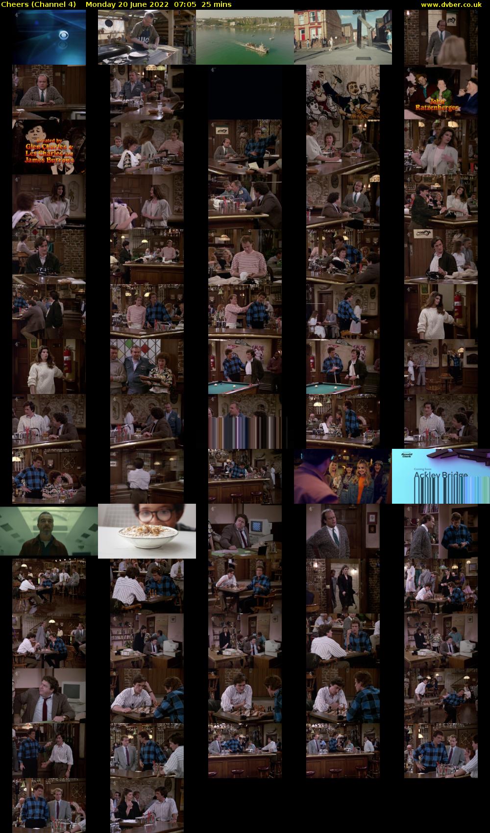 Cheers (Channel 4) Monday 20 June 2022 07:05 - 07:30